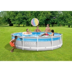Piscine Tubulaire Ronde Intex Prism Frame Clearview 4,27 X 1,07 M -Piscine Famille 26722np ambiance min