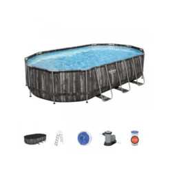 Piscine Tubulaire Ovale Bestway Power Steel™ Bois Rustique 6,10 X 3,66 X 1,22 M -Piscine Famille 5611r piscine ovale bestway power steeltm bois rustique 6 10 x 3 66 x 1 22 m schema