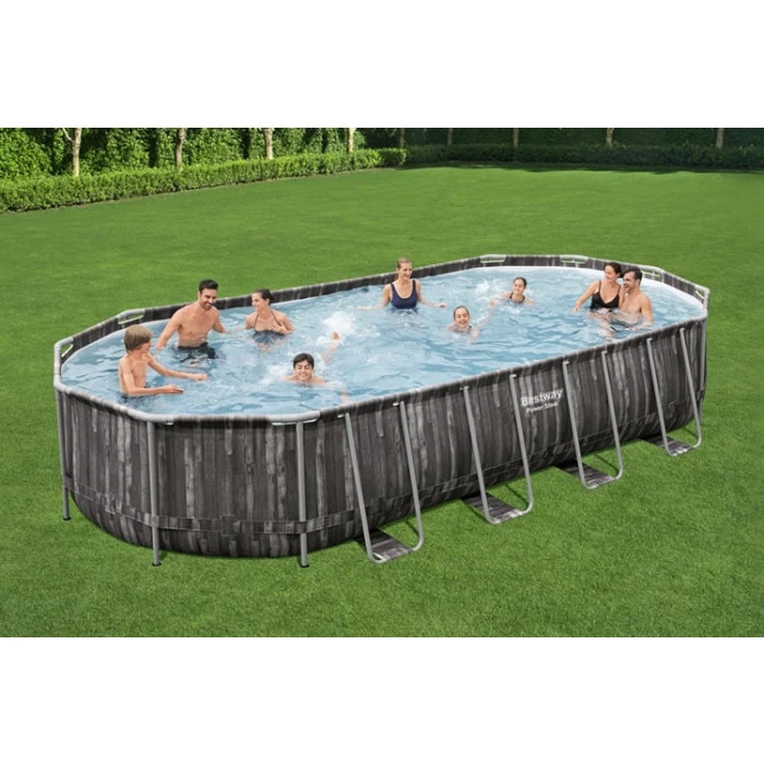 Piscine Ovale Bestway Power Steel™ Bois Rustique 7,32 X 3,66 X 1,22 M 10 Piscine Ovale Bestway Power Steel™ Bois Rustique 7,32 X 3,66 X 1,22 M – Image 8