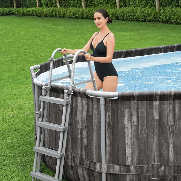 Piscine Ovale Bestway Power Steel™ Bois Rustique 7,32 X 3,66 X 1,22 M 5 Piscine Ovale Bestway Power Steel™ Bois Rustique 7,32 X 3,66 X 1,22 M – Image 3