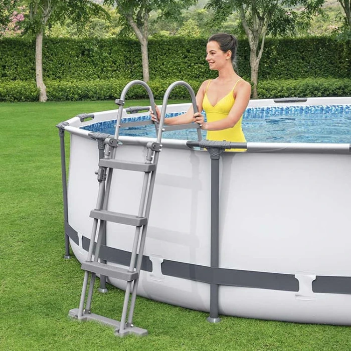 Piscine Tubulaire Ronde Bestway Steel Pro Max 3,05 X 0,76 - Gris Clair 6 Piscine Tubulaire Ronde Bestway Steel Pro Max 3,05 X 0,76 - Gris Clair – Image 4