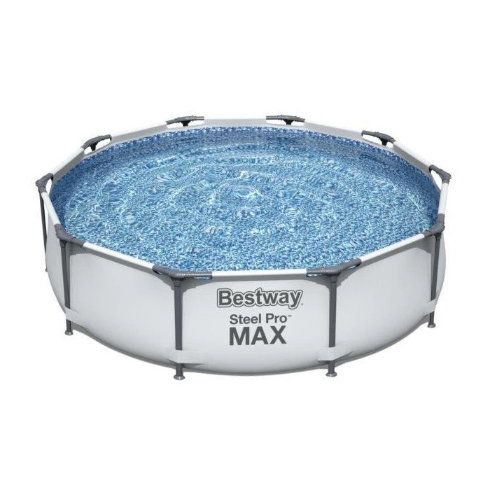 Piscine Tubulaire Ronde Bestway Steel Pro Max 3,05 X 0,76 - Gris Clair 3 Piscine Tubulaire Ronde Bestway Steel Pro Max 3,05 X 0,76 - Gris Clair