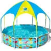 Piscine Tubulaire Bestway Ronde Steel Pro Avec Parasol 2,44 X 0,51 M -Piscine Famille 56432 steel pro uv careful fond blanc min