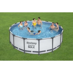 Piscine Tubulaire Bestway Ronde Steel Pro Max 4,57 X 1,22 M 11 Piscine Tubulaire Bestway Ronde Steel Pro Max 4,57 X 1,22 M -Piscine Famille 56438 piscine tubulaire bestway ronde steel pro 457 x 122 cm ambiance