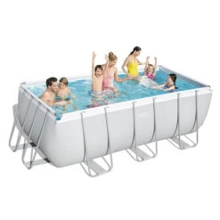 Piscine Famille 27 Piscine Tubulaire Rectangulaire Bestway Power Steel 4,12 X 2,01 X 1,22 M Avec Filtre à Sable