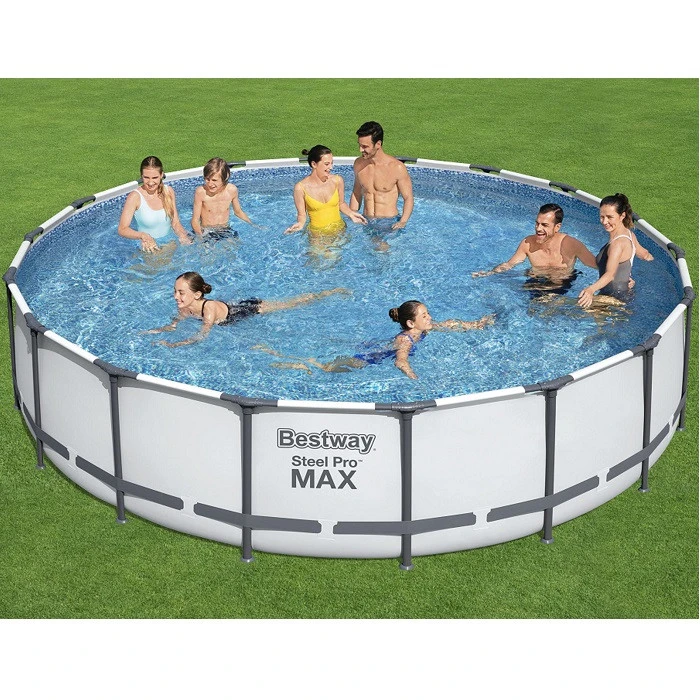Piscine Tubulaire Ronde Bestway Steel Pro Max 5,49 X 1,22 M - Gris Clair 4 Piscine Tubulaire Ronde Bestway Steel Pro Max 5,49 X 1,22 M - Gris Clair – Image 2