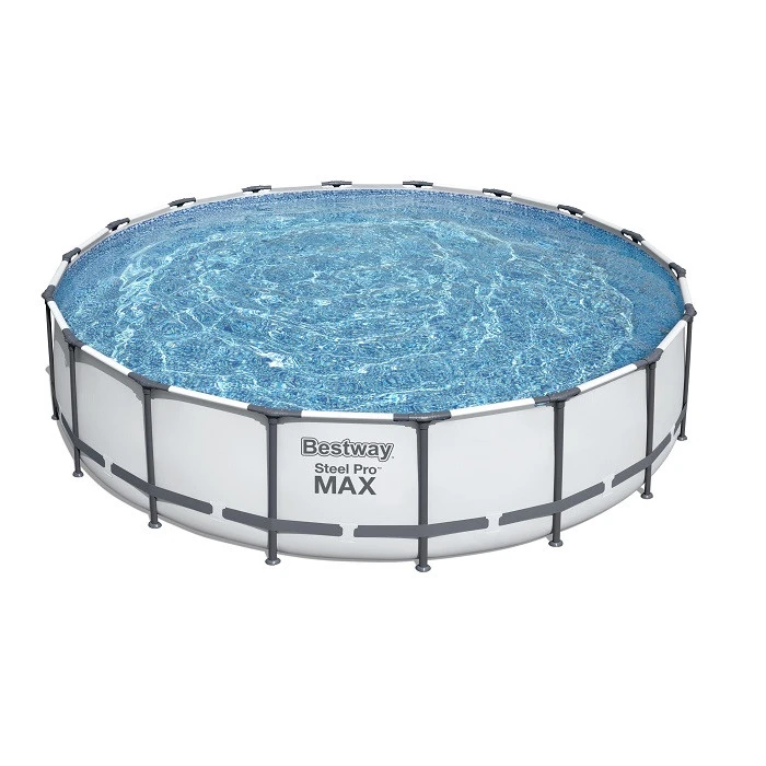 Piscine Tubulaire Ronde Bestway Steel Pro Max 5,49 X 1,22 M - Gris Clair 3 Piscine Tubulaire Ronde Bestway Steel Pro Max 5,49 X 1,22 M - Gris Clair