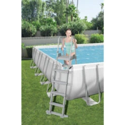 Piscine Tubulaire Rectangulaire Bestway Power Steel™ 9,56 X 4,88 X 1,32 M -Piscine Famille 56623 piscine tubulaire rectangulaire bestway power steeltm 9 56 x 4 88 x 1 32 m echelle