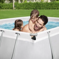Piscine Tubulaire Rectangulaire Bestway Power Steel™ 2,82 X 1,96 X 0,84 M -Piscine Famille 56629 ambiance2