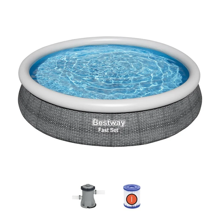 Piscine Autoportée Bestway Fast Set™ Aspect Rotin 3,66 X 0,76 M 4 Piscine Autoportée Bestway Fast Set™ Aspect Rotin 3,66 X 0,76 M – Image 2