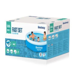 Piscine Autoportée Bestway Fast Set™ 3,05 X 0,66 M Avec Filtration -Piscine Famille 57458 piscine hors sol bestway ronde fast set 305 66 packaging