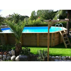 Piscine En Bois Octogonale Ubbink Océa 8,60 X 4,70 X 1,30 M - Liner Bleu 9 Piscine En Bois Octogonale Ubbink Océa 8,60 X 4,70 X 1,30 M - Liner Bleu -Piscine Famille 7504509 piscine bois octogonale ubbink ocea 470 860 bleu ambiance 2