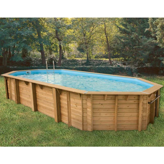 Piscine En Bois Octogonale Ubbink Océa 8,60 X 4,70 X 1,30 M - Liner Bleu 3 Piscine En Bois Octogonale Ubbink Océa 8,60 X 4,70 X 1,30 M - Liner Bleu