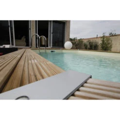 Piscine En Bois Octogonale Ubbink Océa 6,10 X 4,00 X 1,30 M - Liner Beige -Piscine Famille 7504511 piscine bois octogonale ubbink ocea 400x610 beige ambiance 2