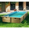 Piscine En Bois Rectangulaire Ubbink Sunwater 5,55 X 3,00 X 1,40 M - Liner Bleu -Piscine Famille 7504754 piscine bois rectangulaire ubbink sunwater 300 555 bleu