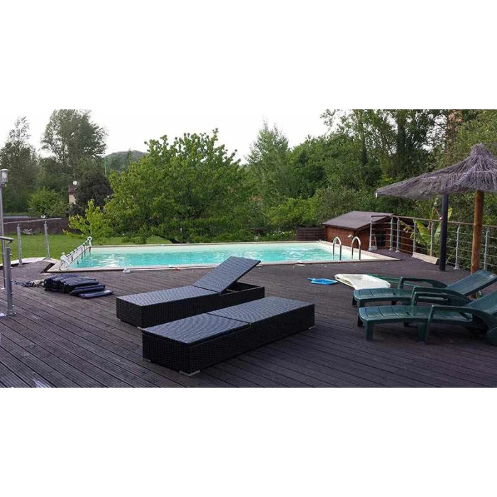 Piscine En Bois Rectangulaire Ubbink Sunwater 5,55 X 3,00 X 1,40 M - Liner Bleu 4 Piscine En Bois Rectangulaire Ubbink Sunwater 5,55 X 3,00 X 1,40 M - Liner Bleu – Image 2