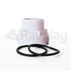 Ubbink Raccord Fileté Blanc + 2 Joints Pour Liaison Vanne/tuyau Poolfilter 400-500-600