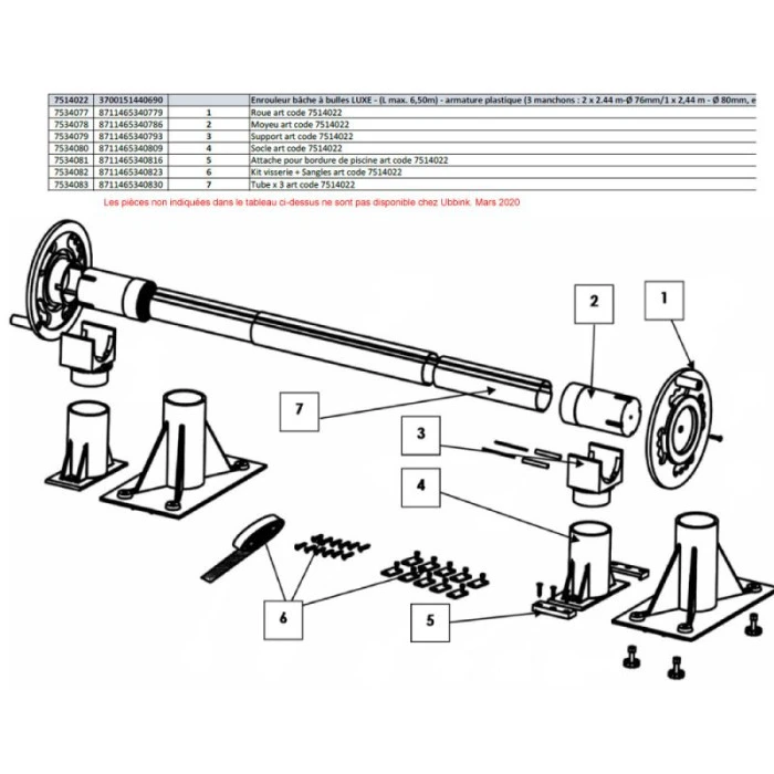 Socle Pour Enrouleur De Bâche Ubbink Luxe Réf 7514022 4 Socle Pour Enrouleur De Bâche Ubbink Luxe Réf 7514022 – Image 2