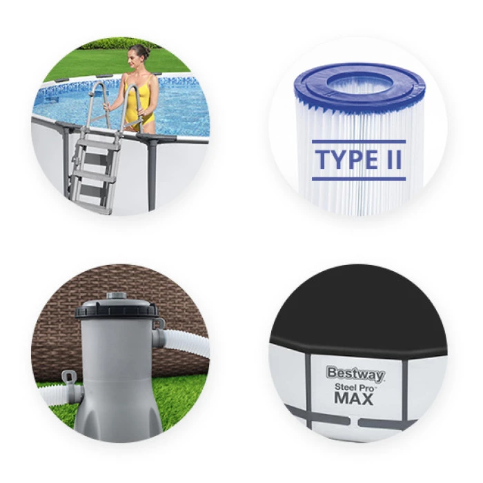 Piscine Tubulaire Bestway Ronde Steel Pro Max 4,57 X 1,22 M 4 Piscine Tubulaire Bestway Ronde Steel Pro Max 4,57 X 1,22 M – Image 2