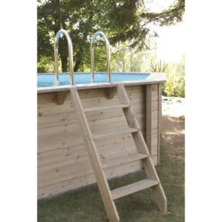 Piscine En Bois Rectangulaire Ubbink Azura 4,50 X 2,50 X 1,26 M - Liner Bleu -Piscine Famille azura 250x450 2 min