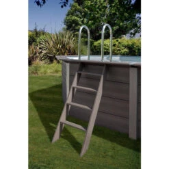GRE Piscine Ovale Composite Gré - 8,04 X 3,86 X 1,24 M -Piscine Famille echelle piscine composite gre 3
