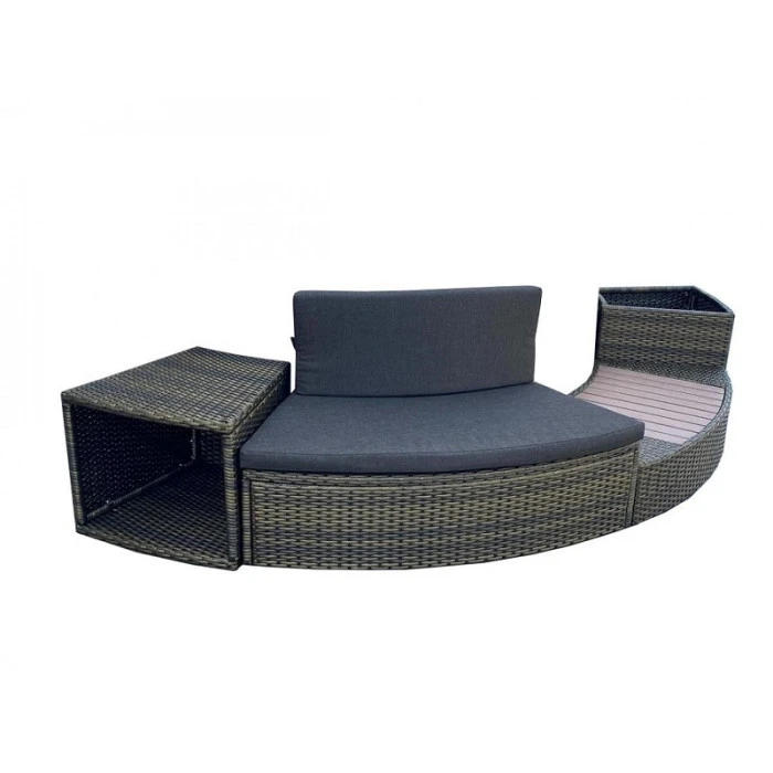 Entourage Rotin Pour Spa Bestway Lay-Z-Spa Ø 200 Cm - Gris Anthracite 4 Entourage Rotin Pour Spa Bestway Lay-Z-Spa Ø 200 Cm - Gris Anthracite – Image 3