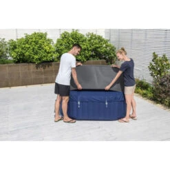 Couverture Thermique Pour Spa Carré Bestway L 180 X L 180 X H 71 Cm -Piscine Famille housse thermique carree energysense 180 m x 180 m x 71 cm lay z spa 5