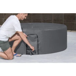 Couverture Thermique Pour Spa Rond Bestway Ø 180 X H 66 Cm -Piscine Famille housse thermique ronde energysense 180 m x 66 cm pour spa gonflable lay z spa 4