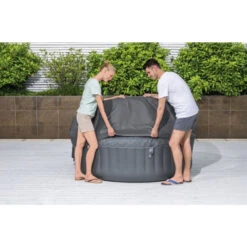 Couverture Thermique Pour Spa Rond Bestway Ø 180 X H 66 Cm -Piscine Famille housse thermique ronde energysense 180 m x 66 cm pour spa gonflable lay z spa 5