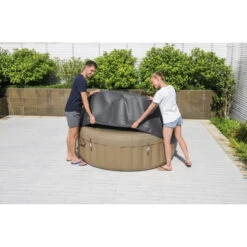 Couverture Thermique Pour Spa Rond Bestway Ø 196 X H 71 Cm 12 Couverture Thermique Pour Spa Rond Bestway Ø 196 X H 71 Cm -Piscine Famille housse thermique ronde energysense 196 m x 71 cm pour spa gonflable lay z spa 5