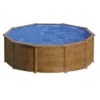 GRE Piscine Ronde Acier Gré Pacific Imitation Bois - 4,60 X 1,20 M -Piscine Famille kit460w piscine ronde acier gre pacific imitation bois 460 120
