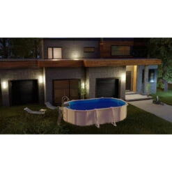 GRE Piscine Ovale Acier Gré Fidji - 5 X 3 X 1,20 M -Piscine Famille kit500eco piscine ovale acier gre fidji 500 300 120 ambiance 2