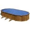GRE Piscine Ovale Acier Gré Pacific Imitation Bois - 7,30 X 3,75 X 1,20 M -Piscine Famille kit730w piscine ovale acier gre pacific imitation bois 730 375 120