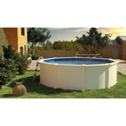 GRE Piscine Ronde Acier Gré Atlantis - Ø 5,50 X 1,30 M 13 GRE Piscine Ronde Acier Gré Atlantis - Ø 5,50 X 1,30 M -Piscine Famille kitpr558 piscine ronde acier gre atlantis 570 ambiance 2