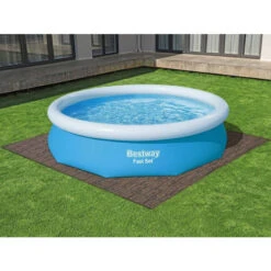 Tapis Effet Bois Pour Spa Et Piscine Bestway 3m² - 12 Dalles 12 Tapis Effet Bois Pour Spa Et Piscine Bestway 3m² - 12 Dalles -Piscine Famille lot de 12 dalles de protection de sol en mousse 5080 x 5080 cm effet bois pour piscine et spa bestway 1
