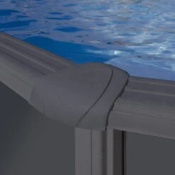 GRE Piscine Ovale Acier Gré Gris Anthracite - 7,30 X 3,75 X 1,20 M -Piscine Famille margelles piscine gre anthracite 2