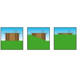 Piscine En Bois Rectangulaire Ubbink Linéa 6,50 X 3,50 X 1,40 M - Liner Bleu -Piscine Famille picto coupe hors sol semi enterre enterre