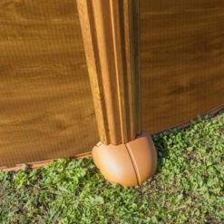 Piscine Ronde Acier Gre Mauritius Imitation Bois - Ø 5,50 X 1,32 M -Piscine Famille pied piscine gre imitation bois