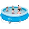 Piscine Autoportée Bestway Fast Set 3,66 X 0,76 M + Épurateur à Cartouche -Piscine Famille piscine autoportee bestway fast set 366 x 76 cm 1