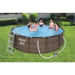 Piscine Tubulaire Ronde Bestway Steel Pro Max 3,66 X 1,00 M -Piscine Famille piscine bestway imitation bois 366 1