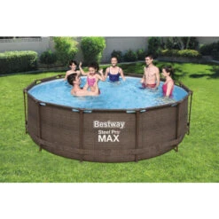 Piscine Tubulaire Ronde Bestway Steel Pro Max 3,66 X 1,00 M -Piscine Famille piscine bestway imitation bois 366 4