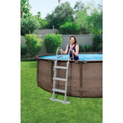 Piscine Tubulaire Ronde Bestway Steel Pro Max 3,66 X 1,00 M -Piscine Famille piscine bestway imitation bois 366 5