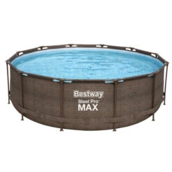 Piscine Tubulaire Ronde Bestway Steel Pro Max 3,66 X 1,00 M -Piscine Famille piscine bestway imitation bois 366 9
