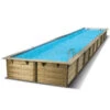 Piscine En Bois Rectangulaire Ubbink Linéa 15,50 X 3,50 X 1,55 M - Liner Bleu -Piscine Famille piscine bois linea 350 x 1550 h 155 cm liner bleu 1