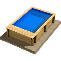 Piscine Pool'n Box Junior Procopi En Bois 3,7 X 2,4 M - Coffre Et Filtration Intégrés