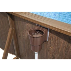 Piscine En Acier Bestway Hydrium Effet Bois - 7,30 X 3,60 X 1,30 M -Piscine Famille piscine hors sol acier ovale 730 m x 360 m x 130 m hydrium skimmer