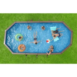 Piscine En Acier Bestway Hydrium Effet Bois - 7,30 X 3,60 X 1,30 M -Piscine Famille piscine hors sol acier ovale 730 m x 360 m x 130 m hydrium 3