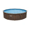 Piscine En Acier Bestway Hydrium Effet Bois Ø 5,50 X H 1,30 M -Piscine Famille piscine hors sol acier ronde 549 x 130 m hydrium fond blanc