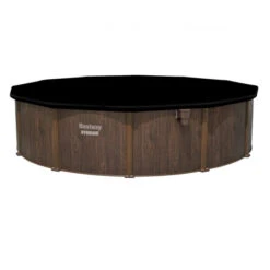 Piscine En Acier Bestway Hydrium Effet Bois Ø 5,50 X H 1,30 M -Piscine Famille piscine hors sol acier ronde 549 x 130 m hydrium 4