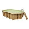 Piscine En Bois Octogonale Ubbink Azura 4,90 X 3,55 X 1,30 M - Liner Beige -Piscine Famille piscine ubbink azura 490 355 130 beige